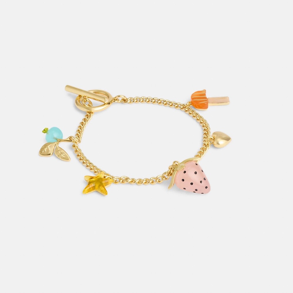 Coach X Observed By Us Strawberry Heart Charm Bracelet